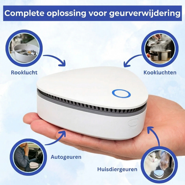 AirReset™ | Verwijdert rook-, huisdier- en kookgeuren in één druk op de knop.